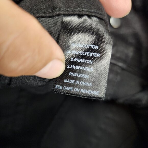 HT Denim Jeans Womens 5 Black Stretch Hi Rise Super Skinny - Picture 11 of 12